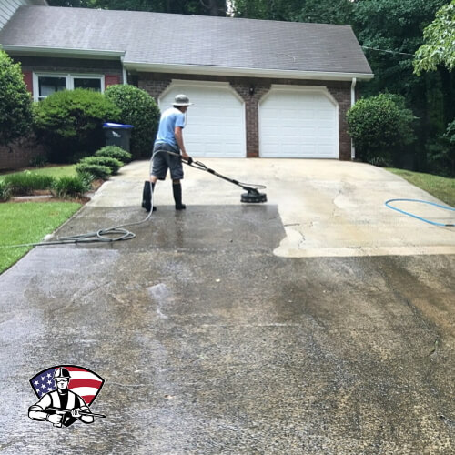 Driveway Cleaning a Home in Cypress TX